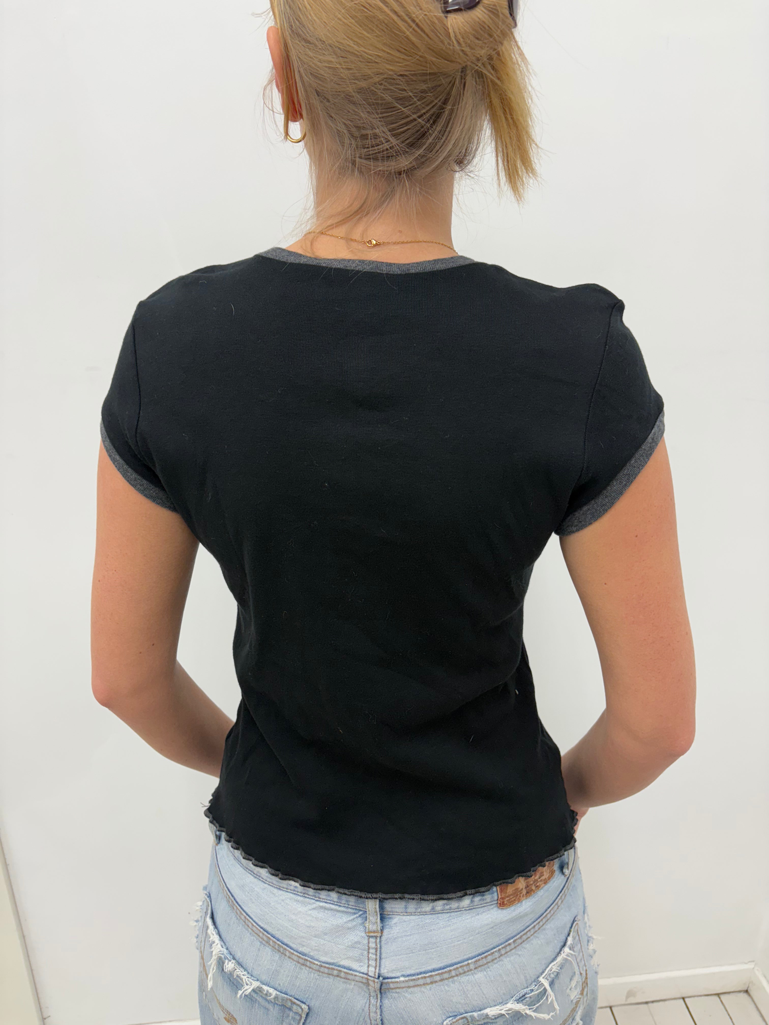 DKNY Jeans Fitted Logo Baby Tee