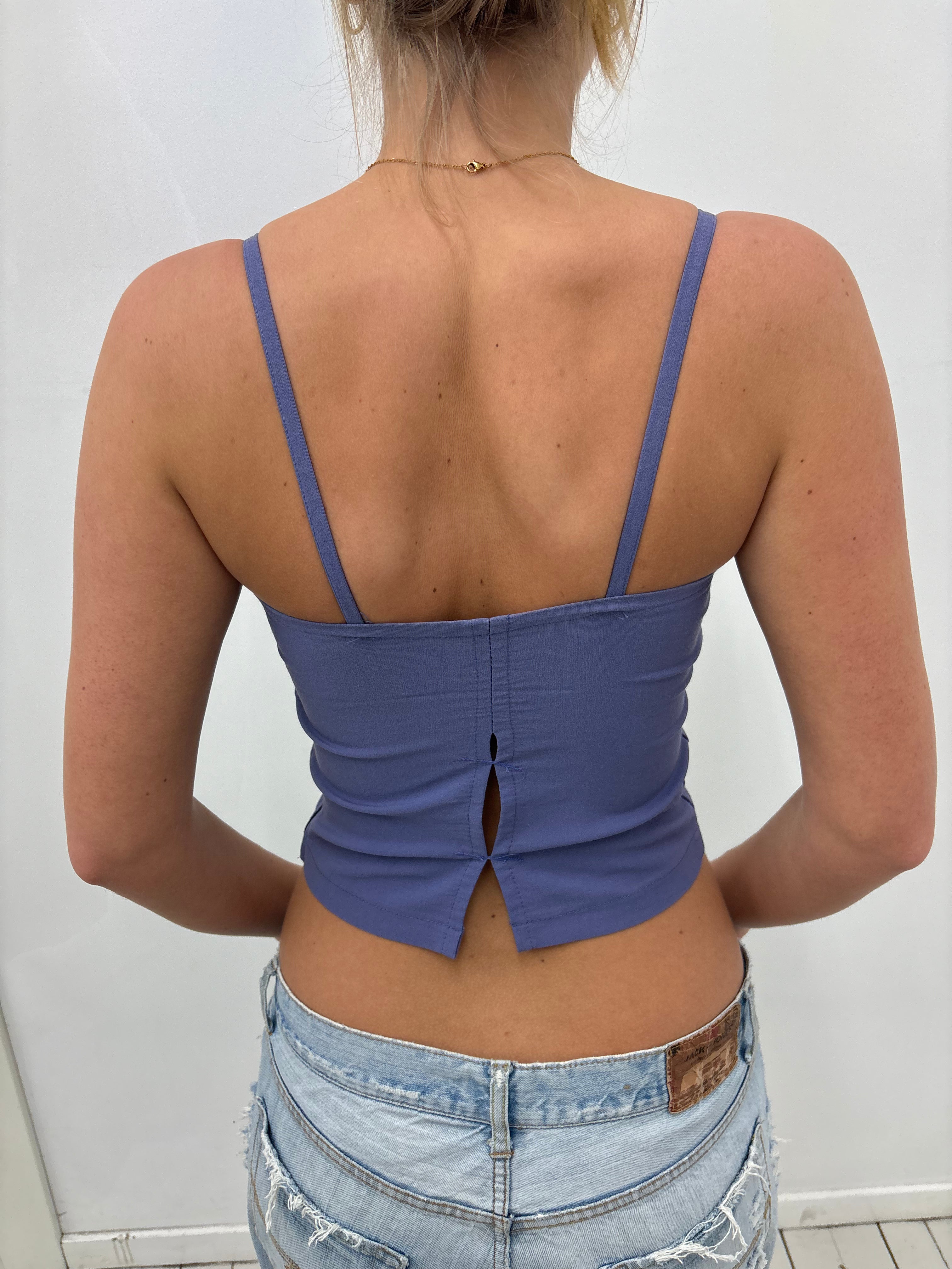 Lavender Embroidered Floral Camisole Top