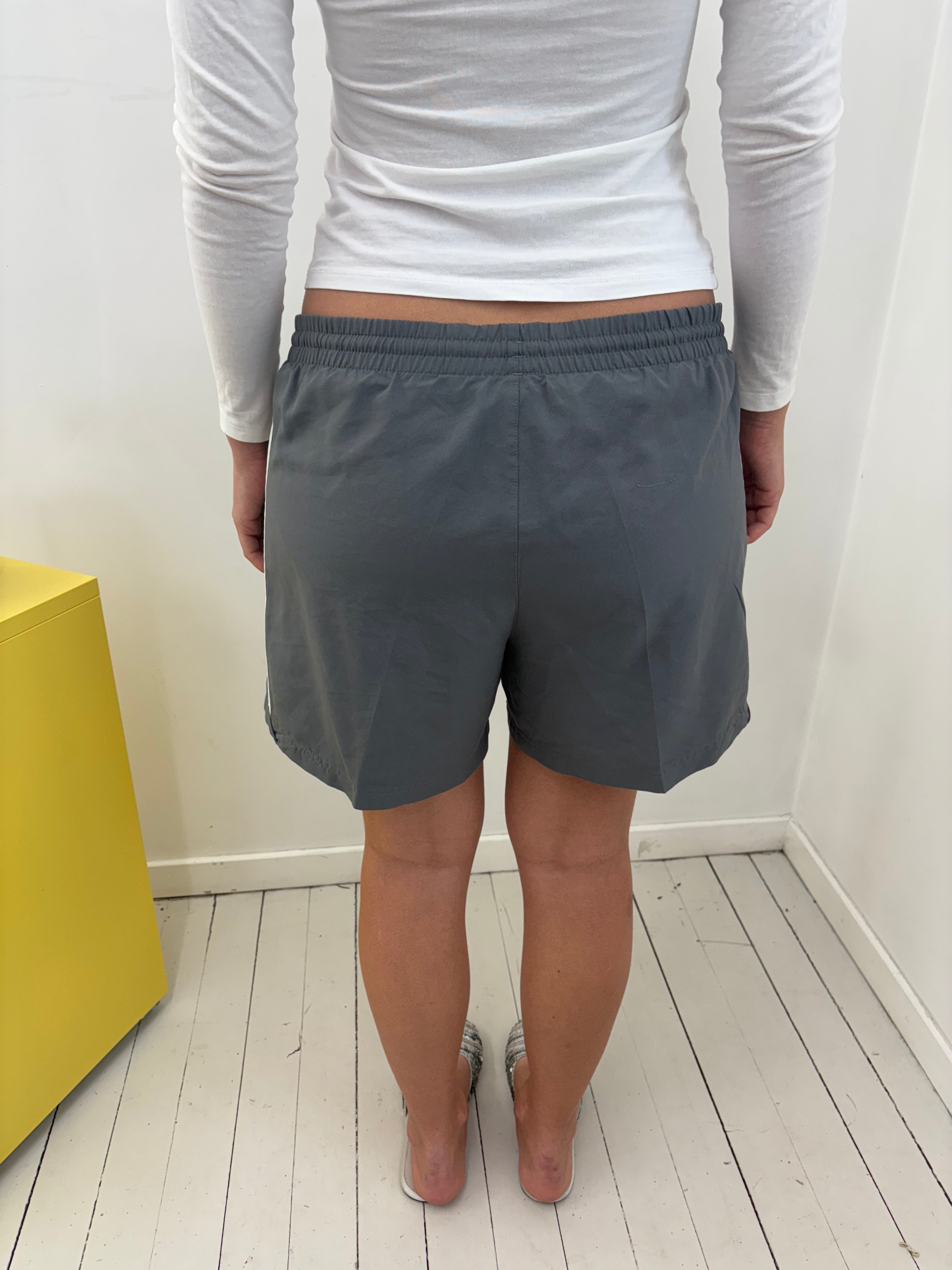 Adidas Grey Three-Stripe Elasticated Waist Shorts