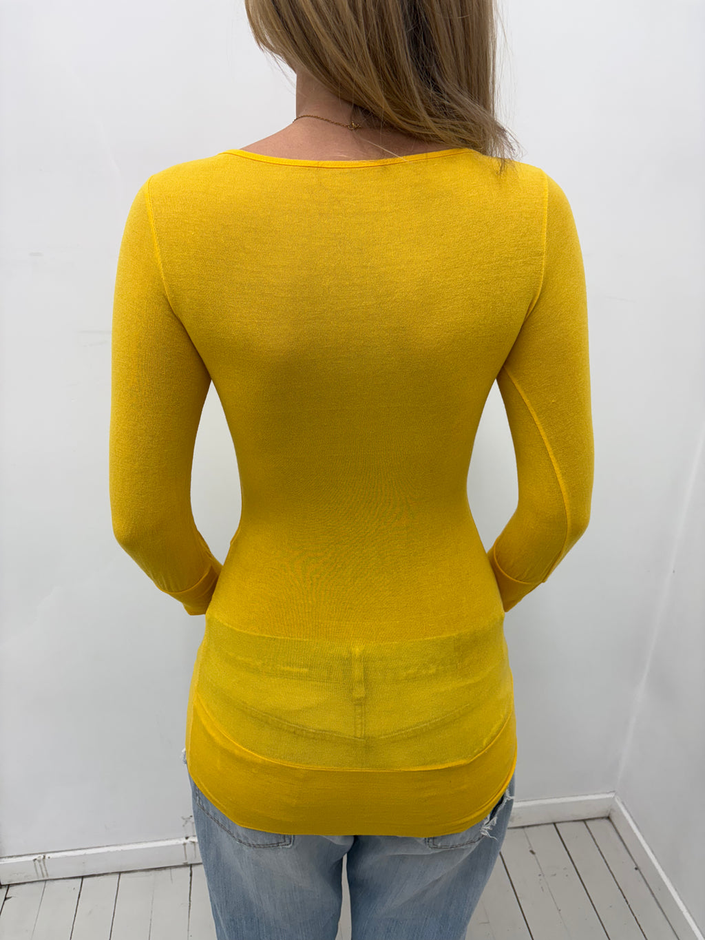Sunshine Yellow Bow Detail Long Sleeve Mini Dress