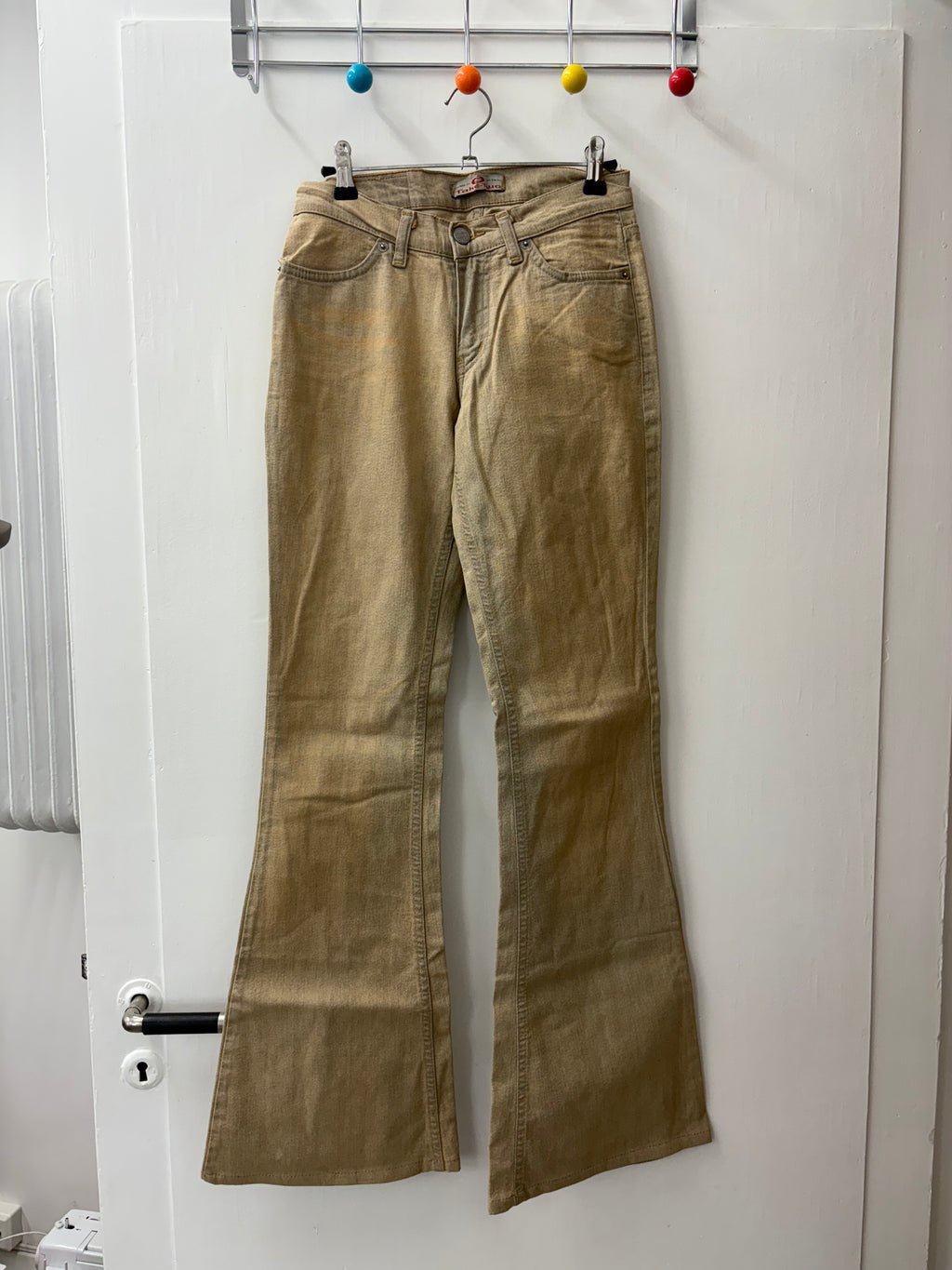 Y2K Distressed Light Wash Flared Jeans