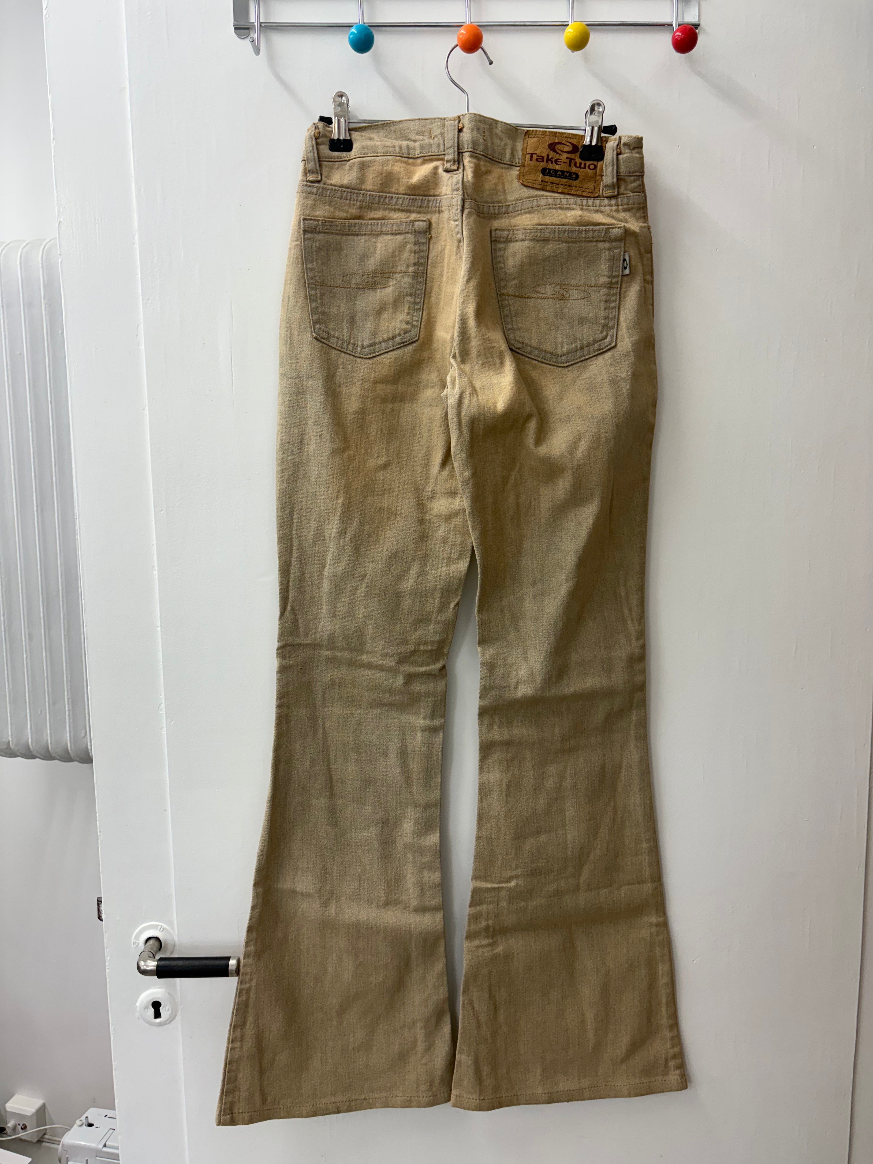 Y2K Distressed Light Wash Flared Jeans