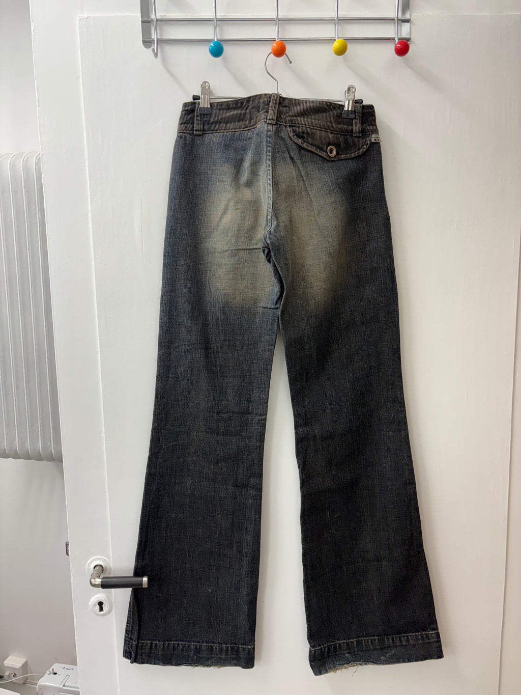 Y2K Distressed Light Wash Flared Jeans