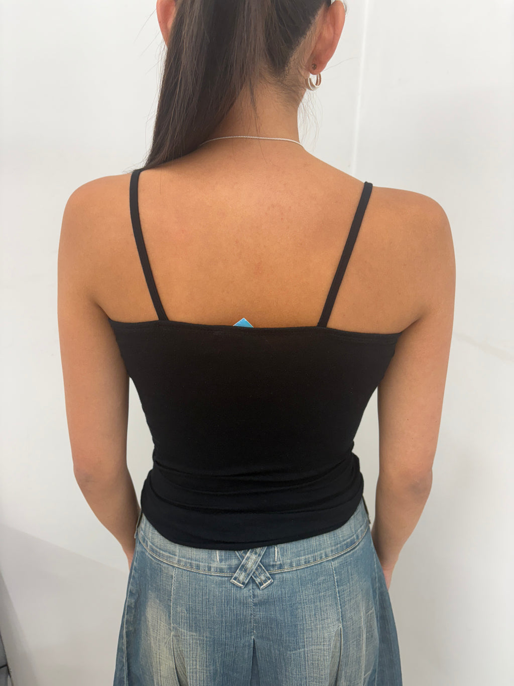 Black Rhinestone Wrap Cami