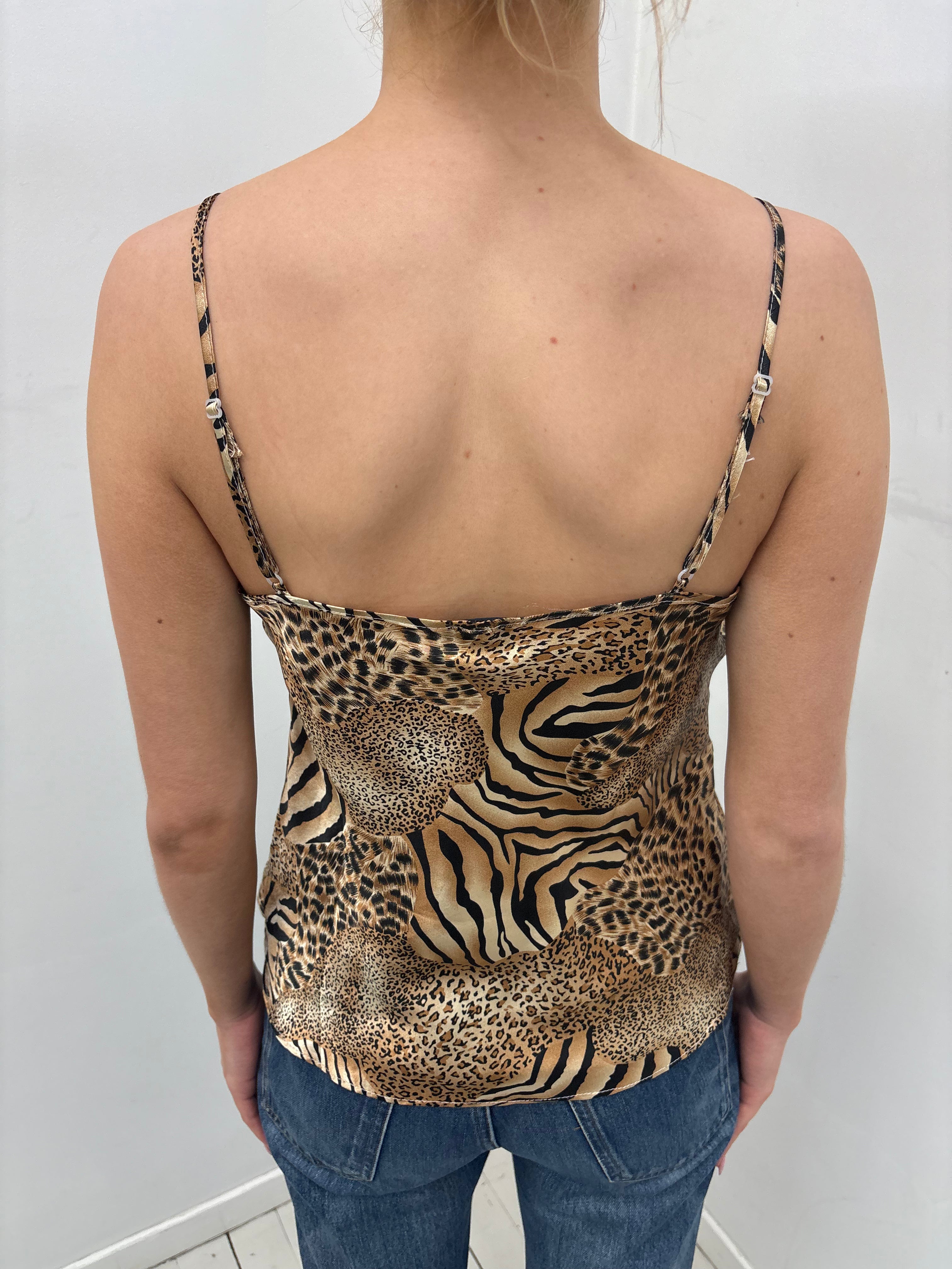 Dolce & Gabbana Y2K Animal Print Camisole