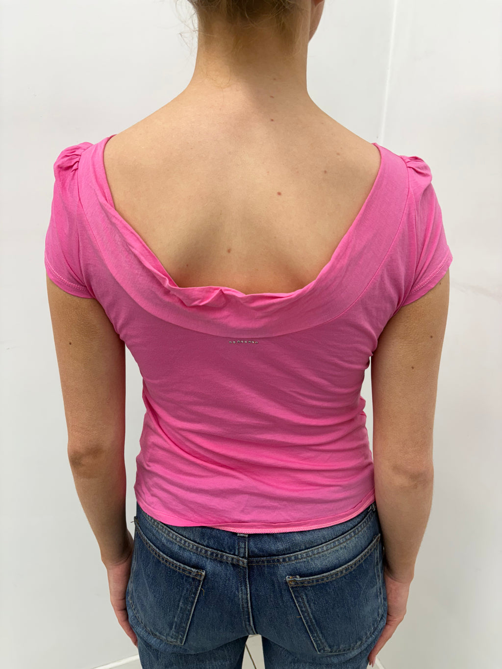 Y2K Hot Pink Wrap Front Top