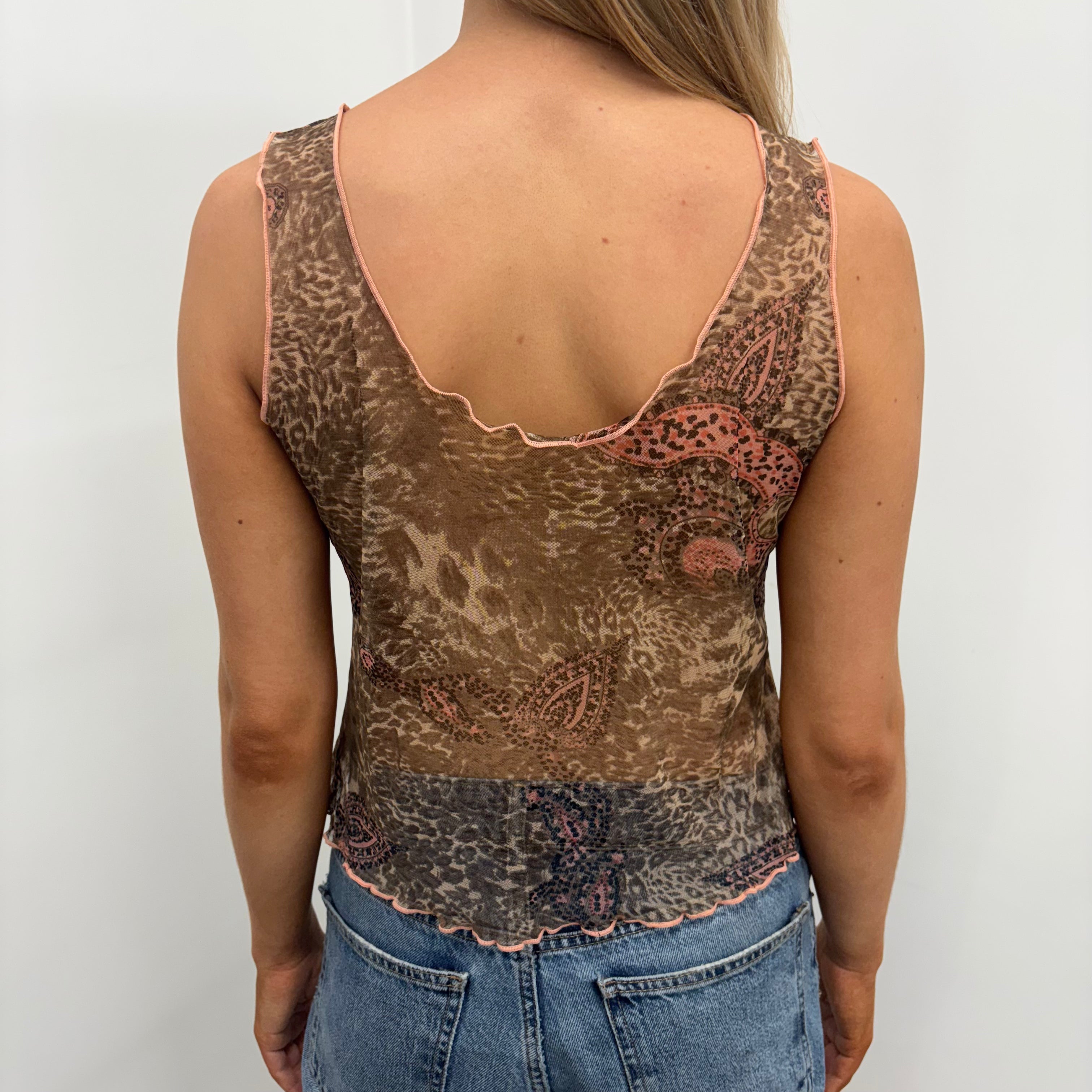 Mesh Y2K Top with Bow