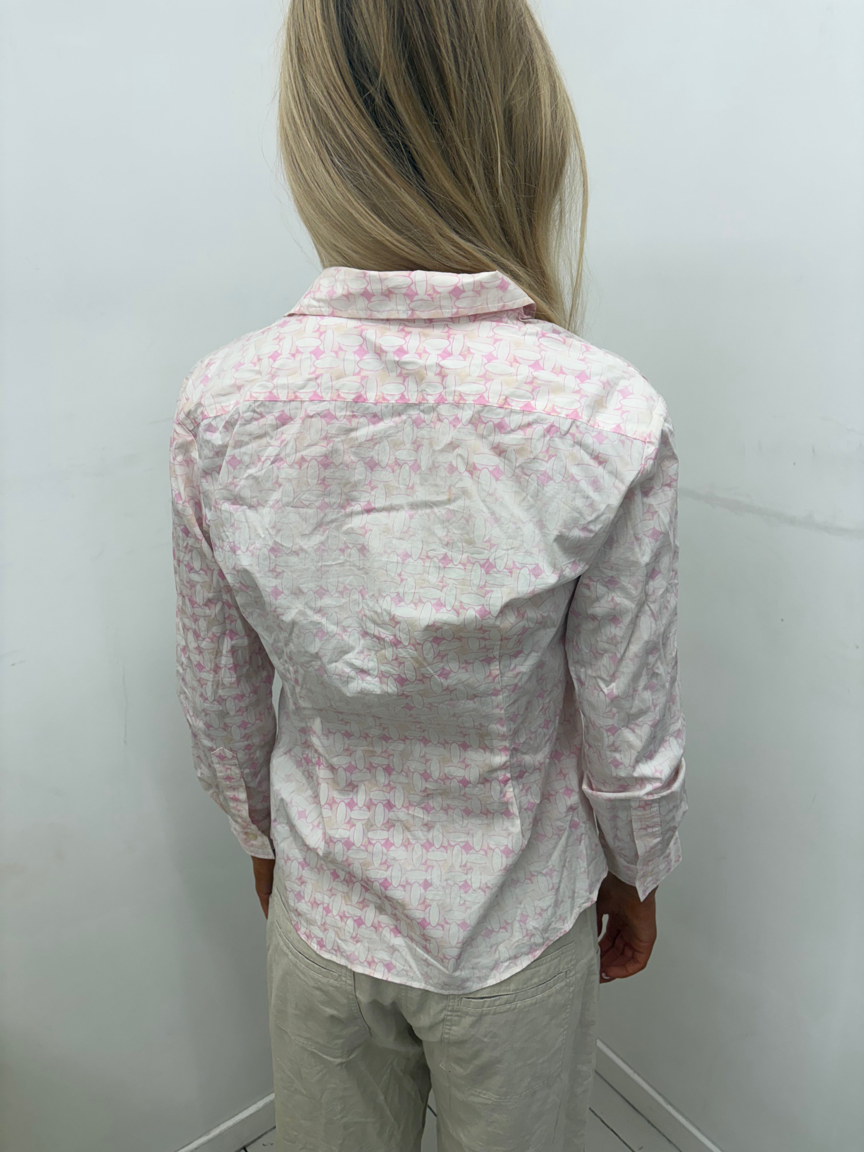 Pink Geometric Print Shirt