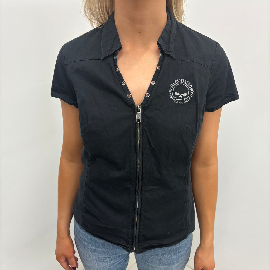 Harley-Davidson Lace-Up Corset Shirt