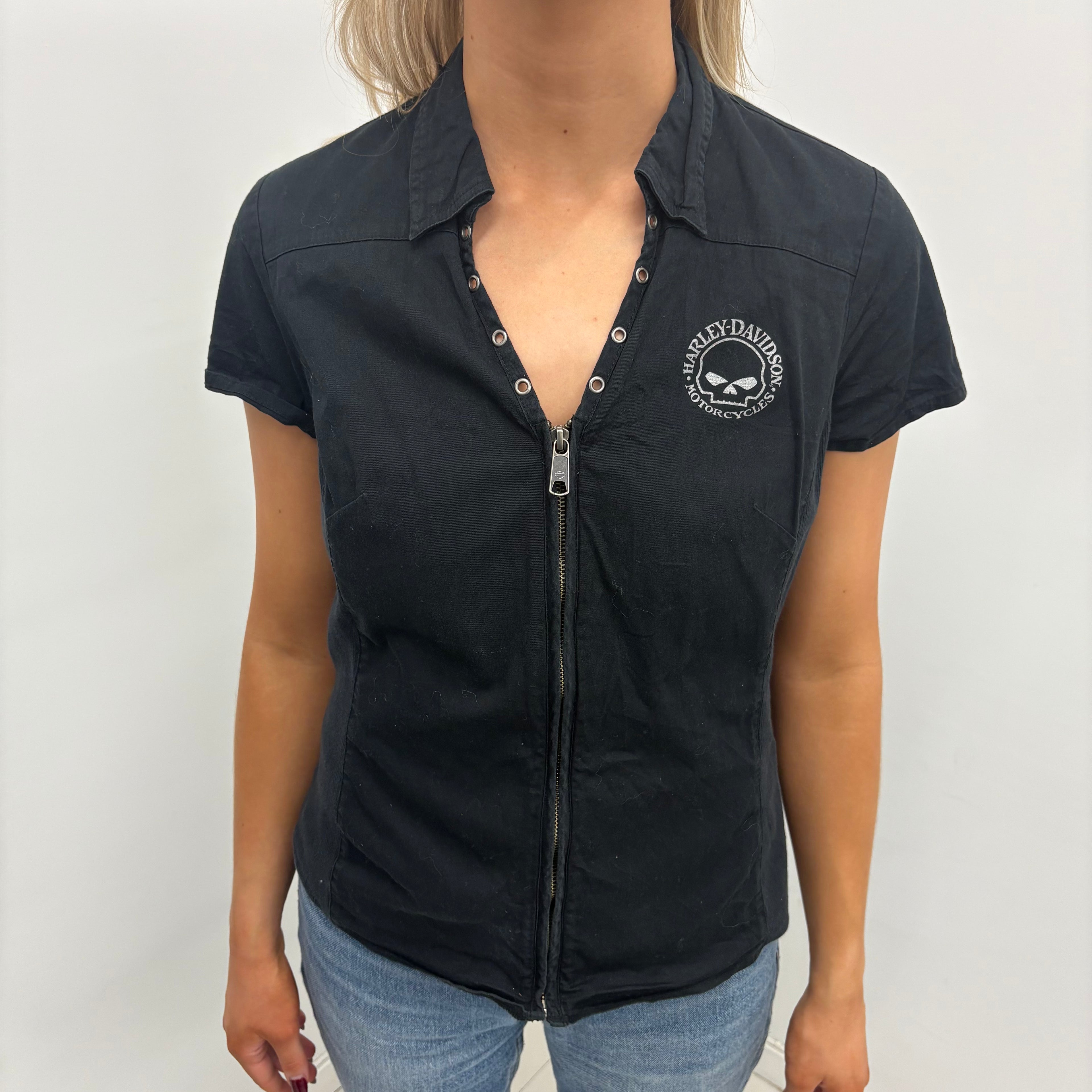 Harley-Davidson Lace-Up Corset Shirt