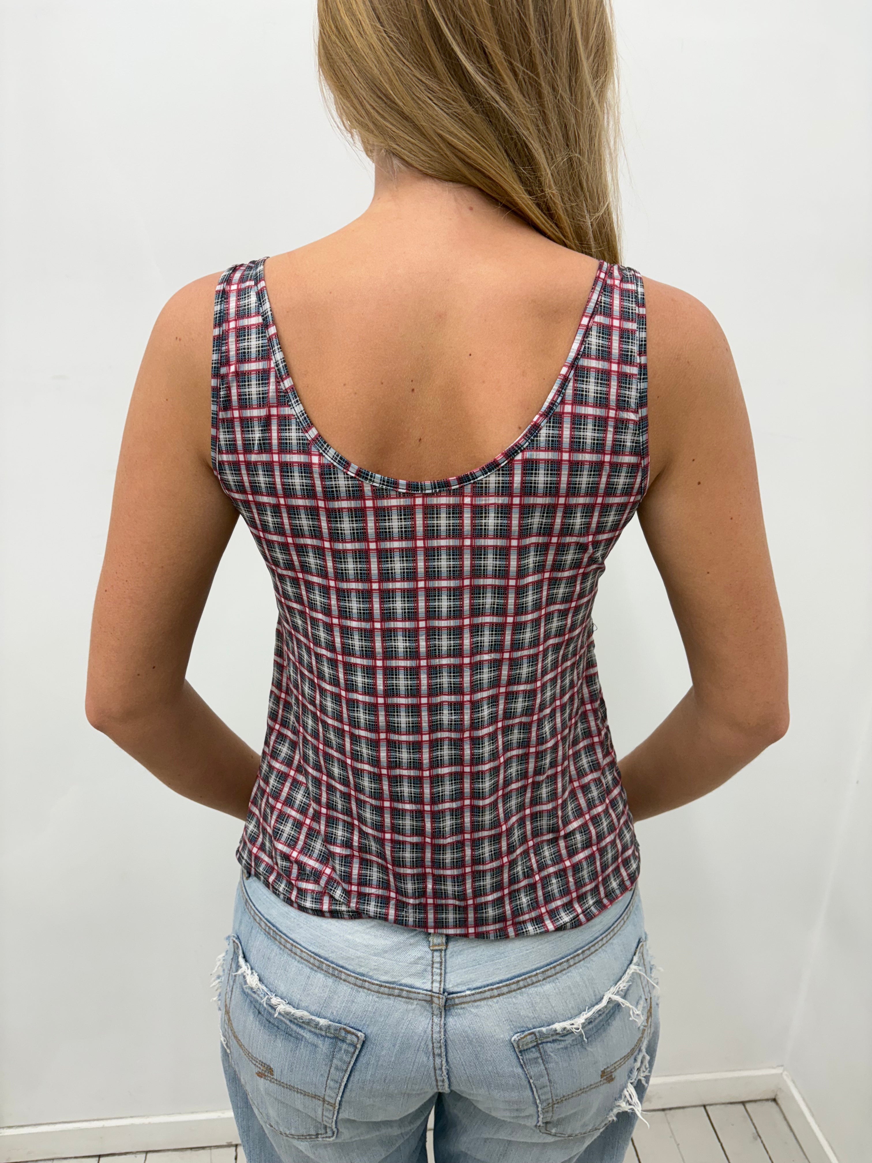 Plaid Bustie Style Y2K Camisole Top