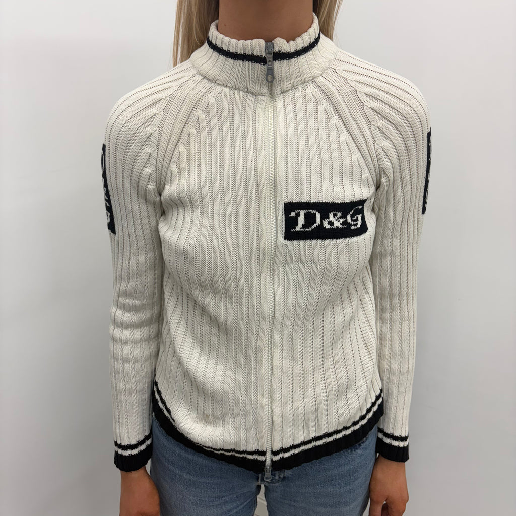 D&G Knit Zip-Up Sweater