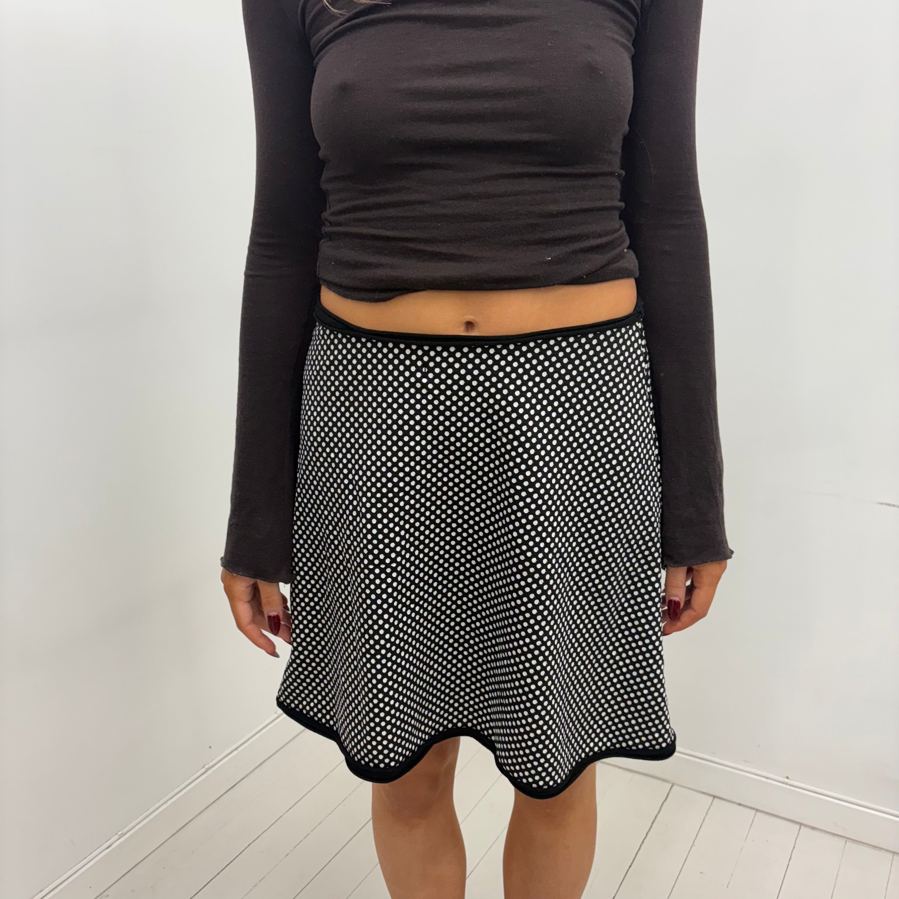 Black & White Polka Dot Skirt