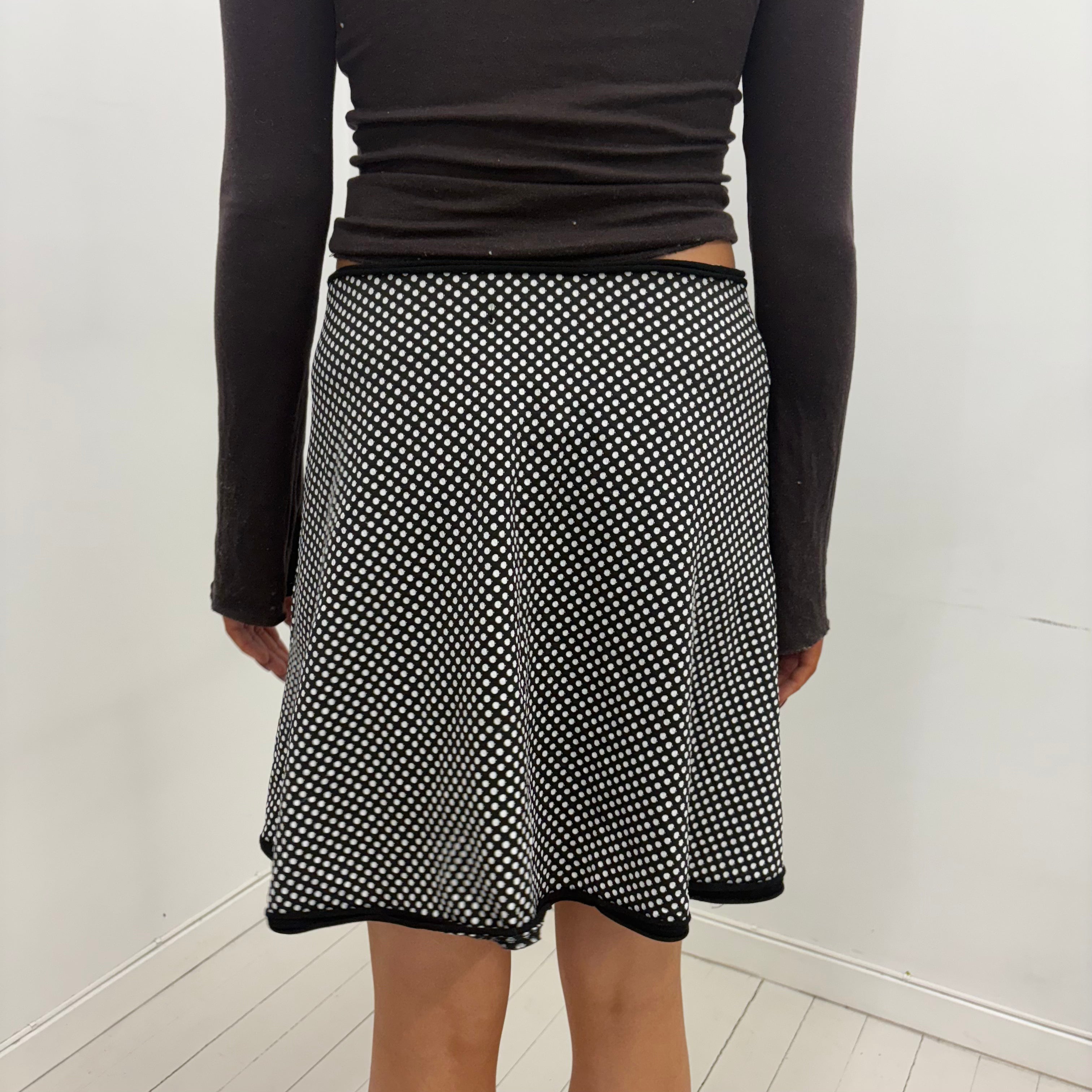 Black & White Polka Dot Skirt