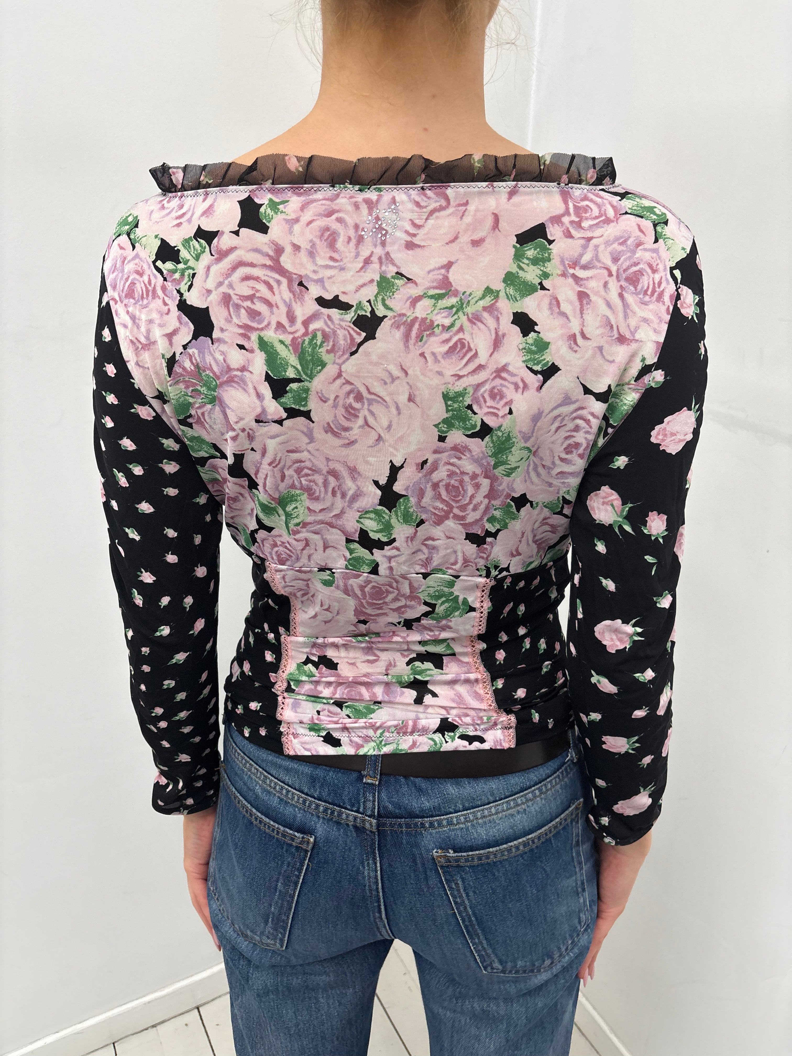 Blumarine Underwear Y2K Floral Lace Top