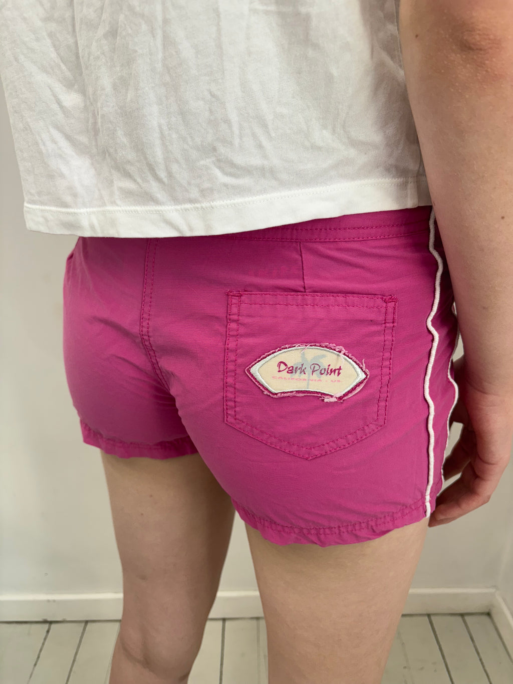 Fuchsia Pink Y2K Low-Rise Mini Shorts