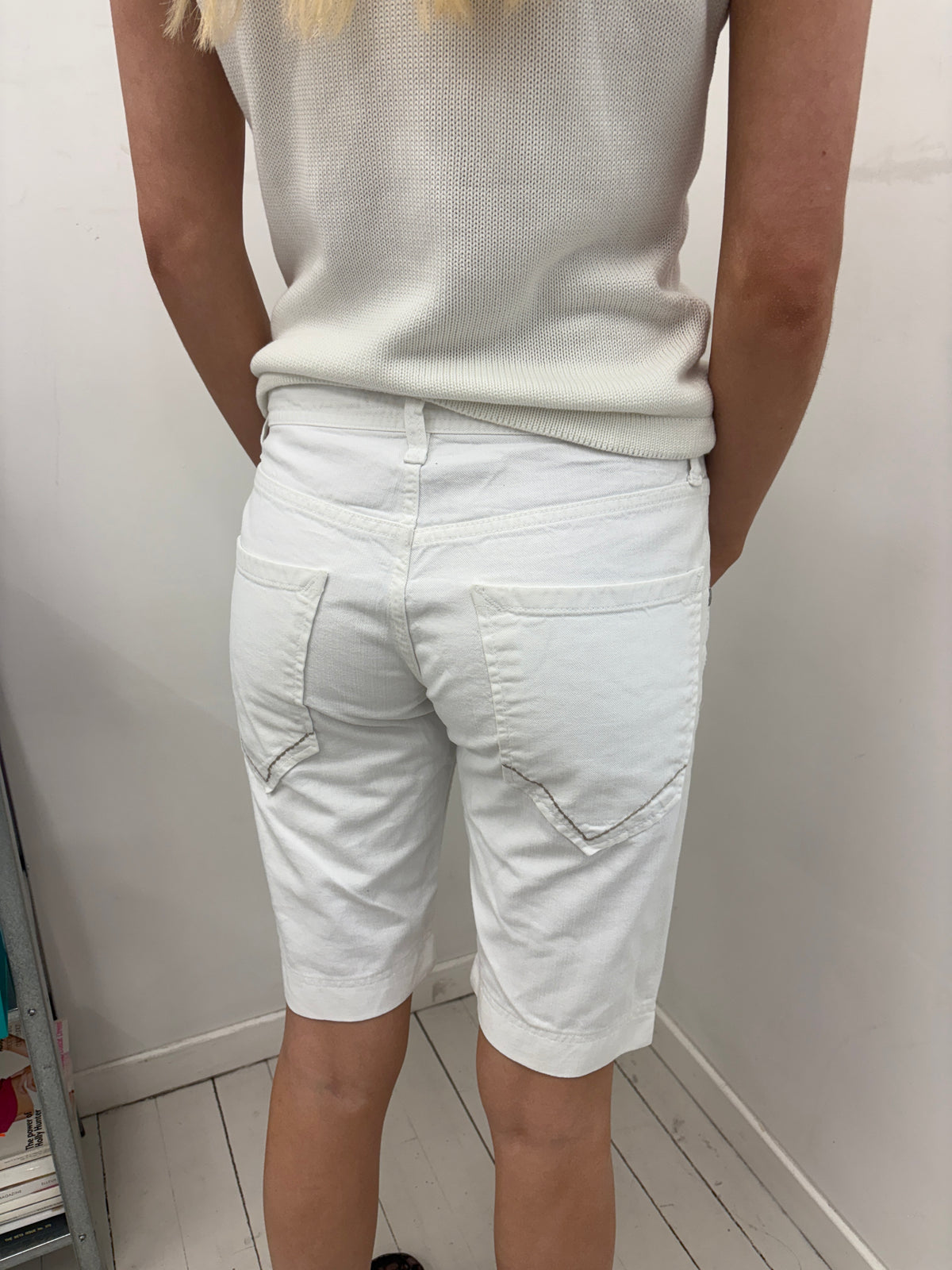 White Denim Capris