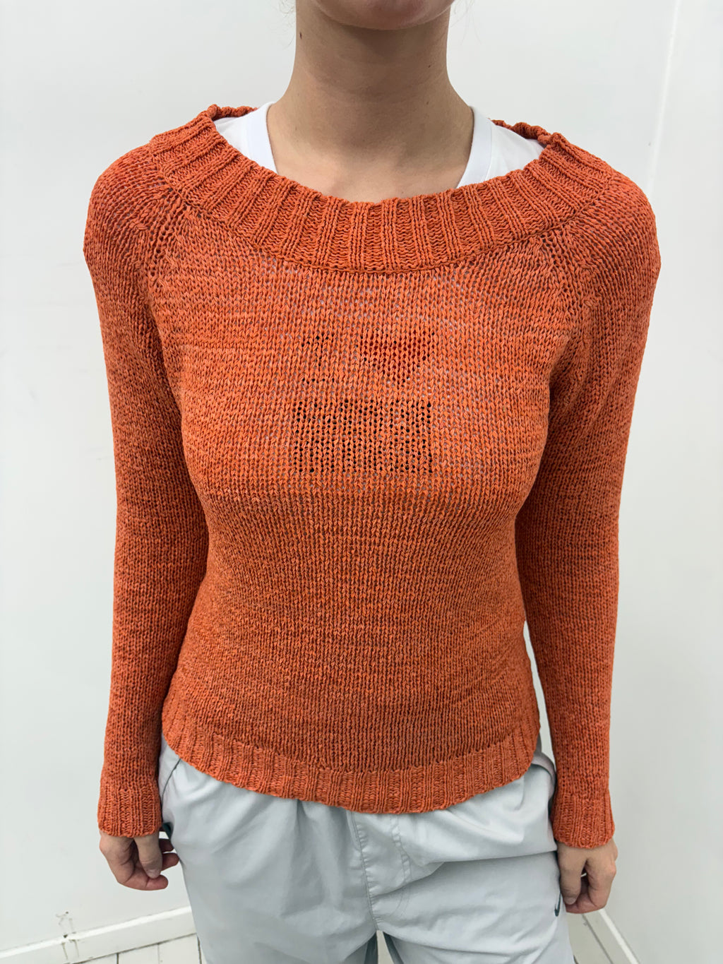 Orange Lightweight Knit Sweater