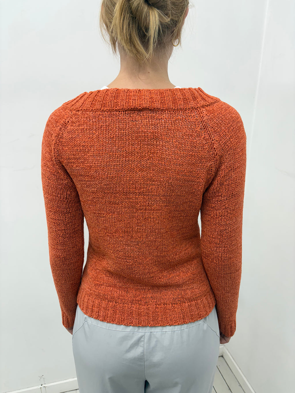 Orange Lightweight Knit Sweater