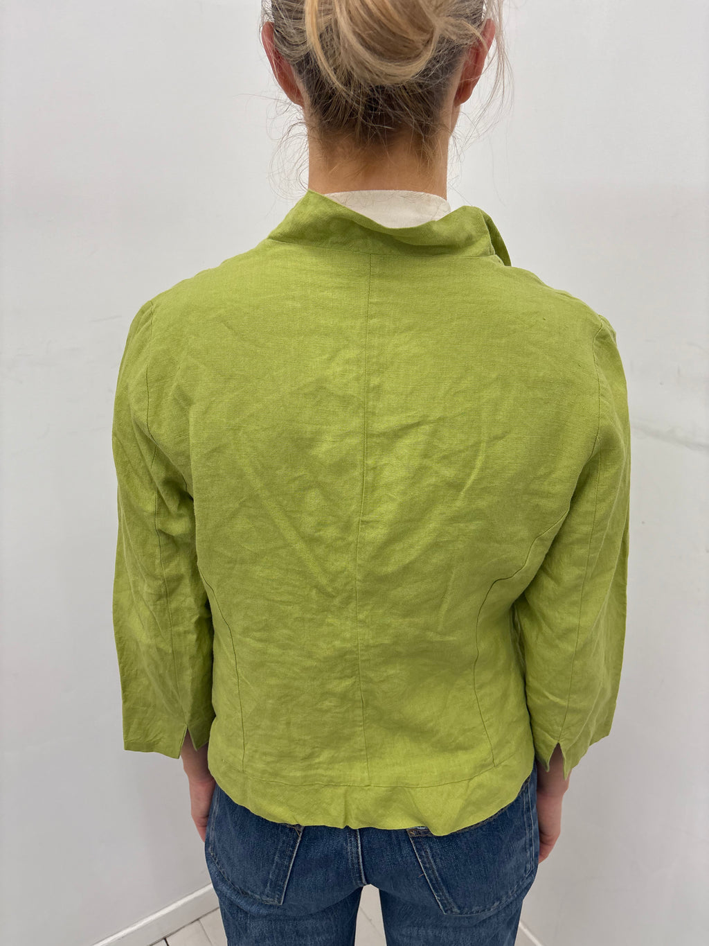 Y2K Lime Green Draped Jacket