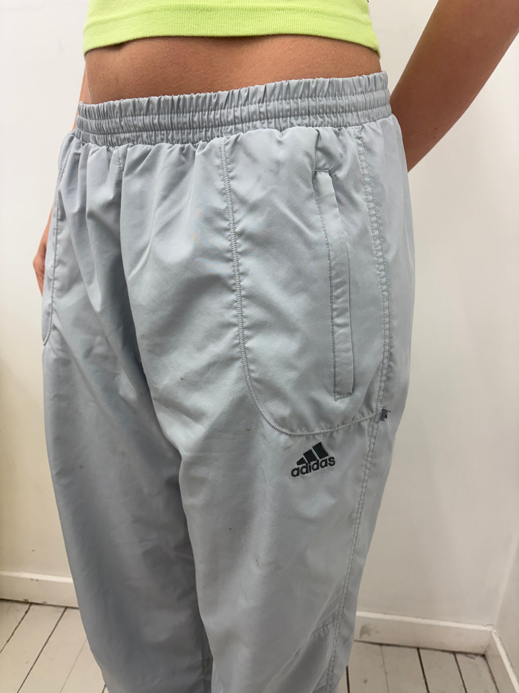 Light Grey Adidas Track Pants