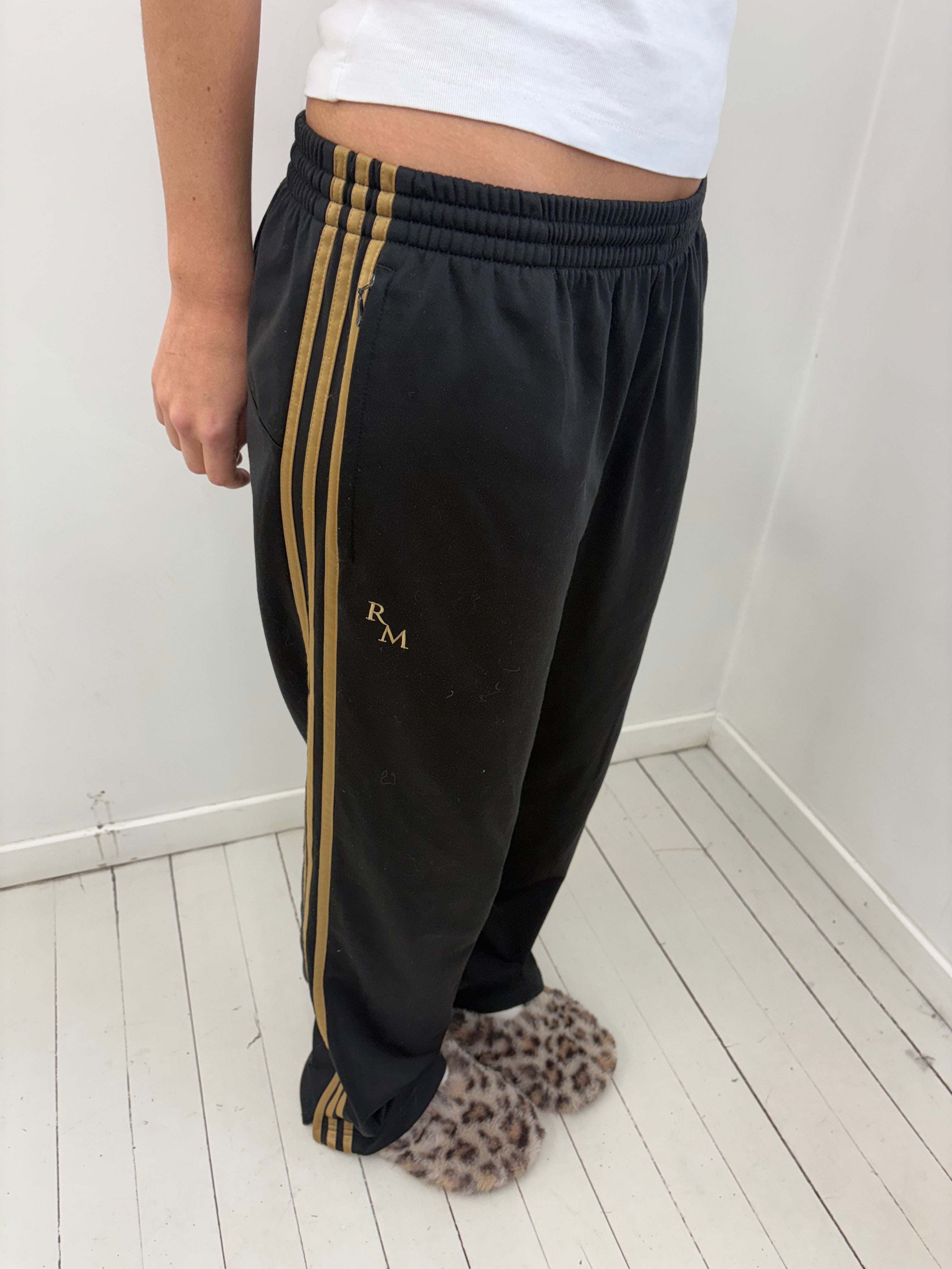 Vintage Adidas Black & Gold Track Pants