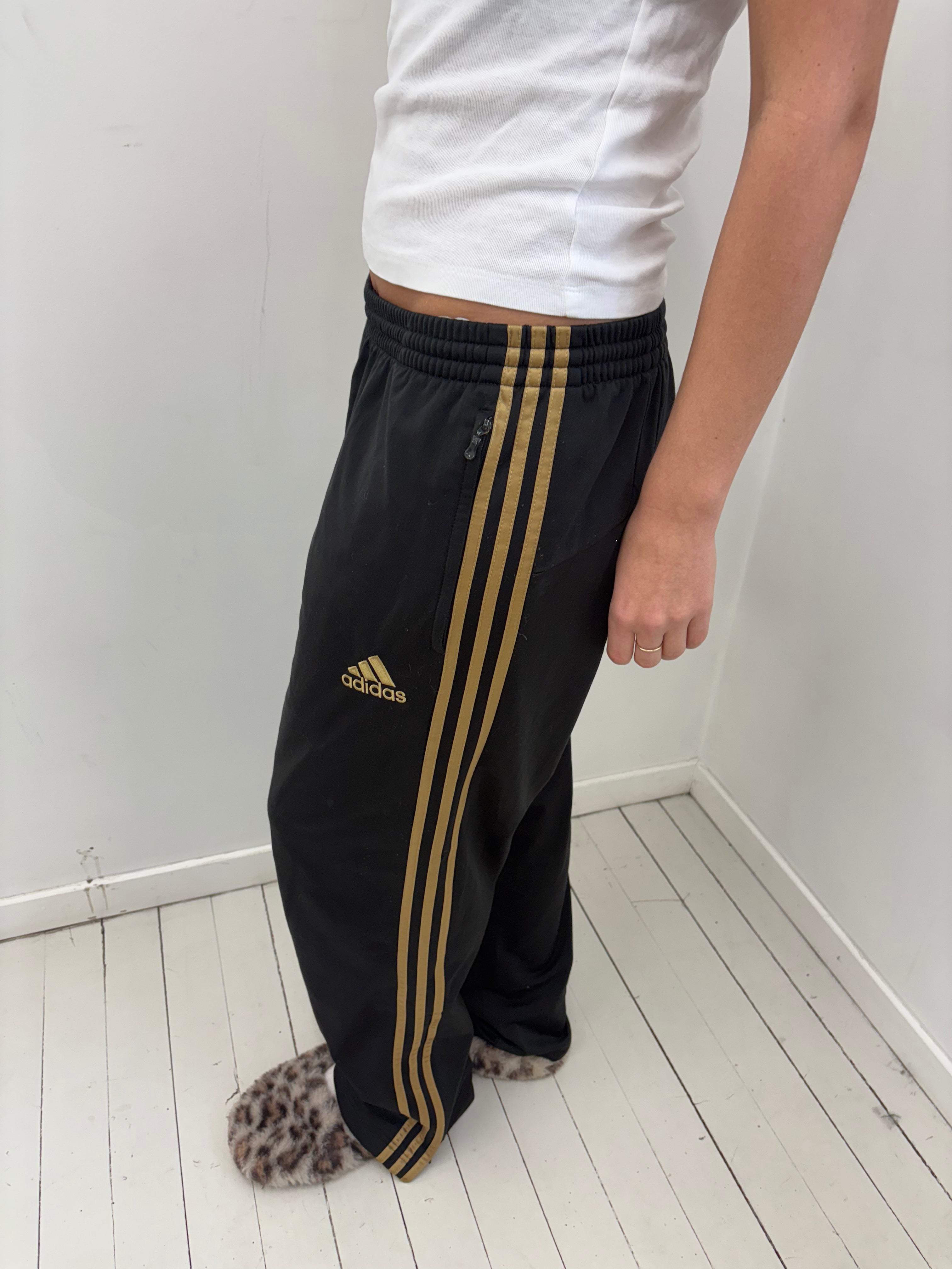Vintage Adidas Black & Gold Track Pants