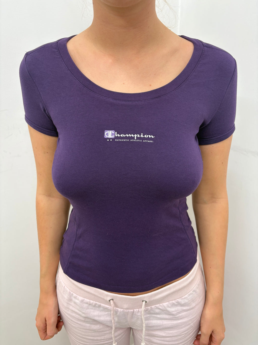 Purple Champion Logo Baby Tee