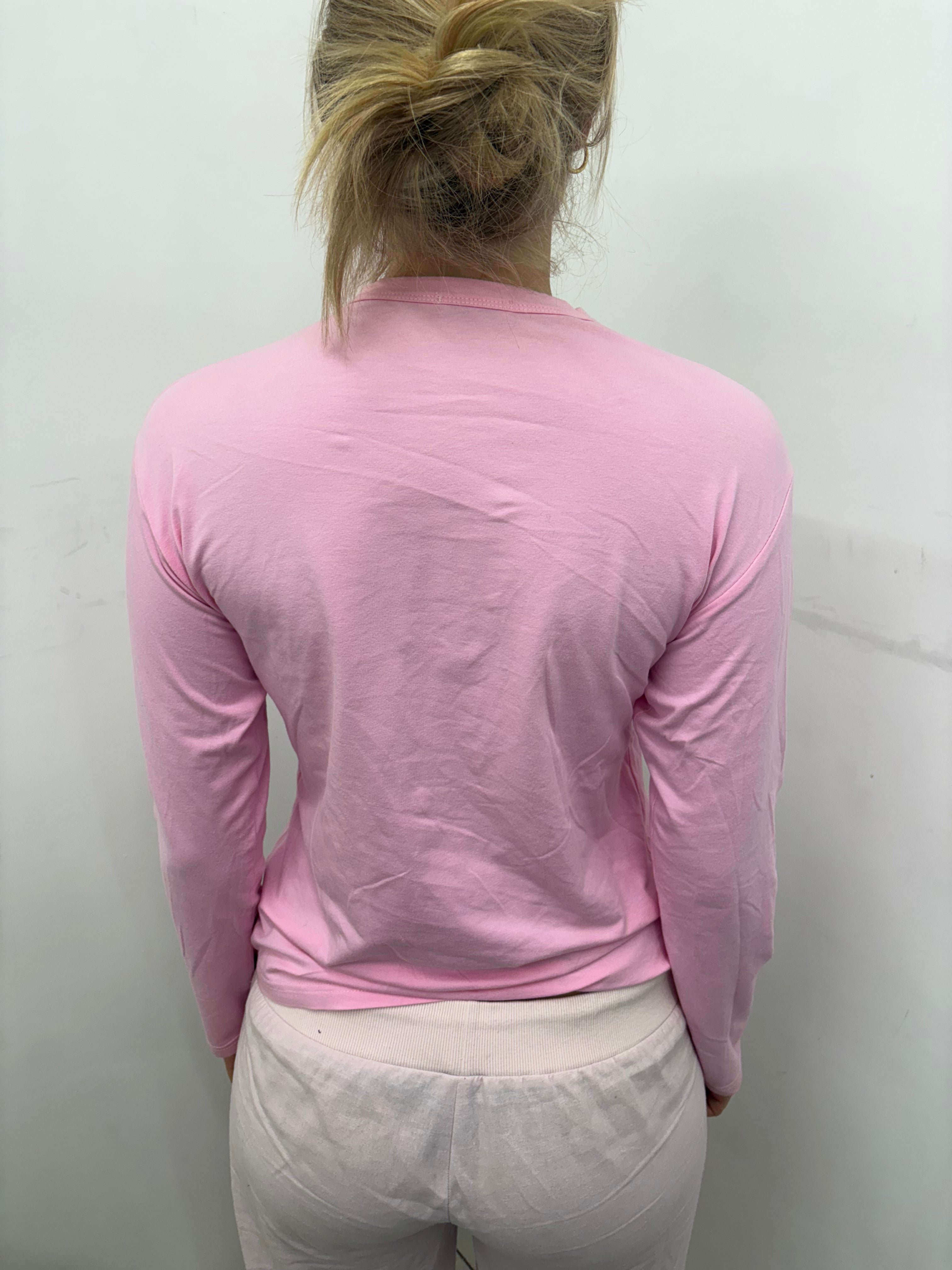Pink Paris Eiffel Tower Long Sleeve Tee