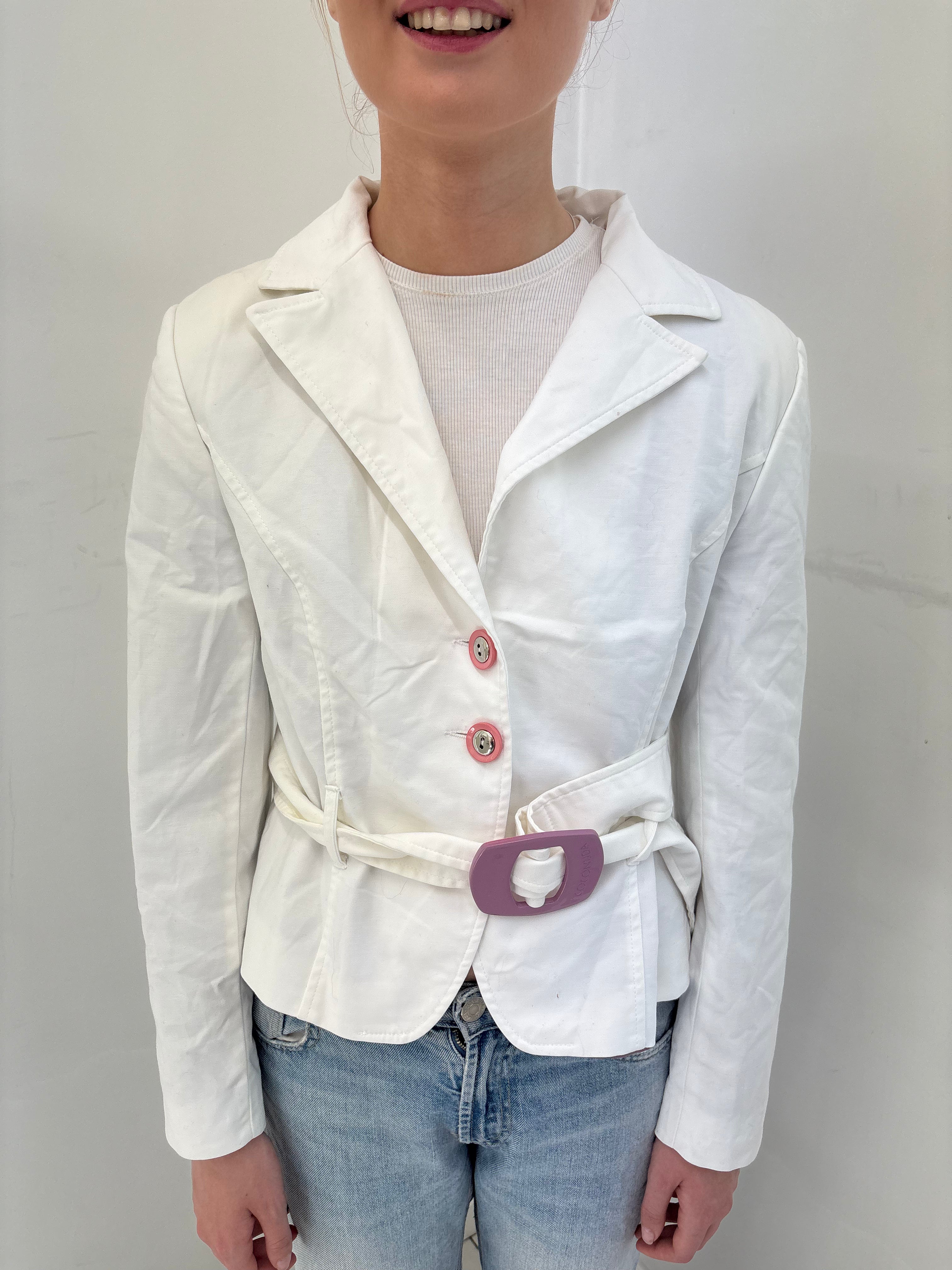 White Belted Blazer