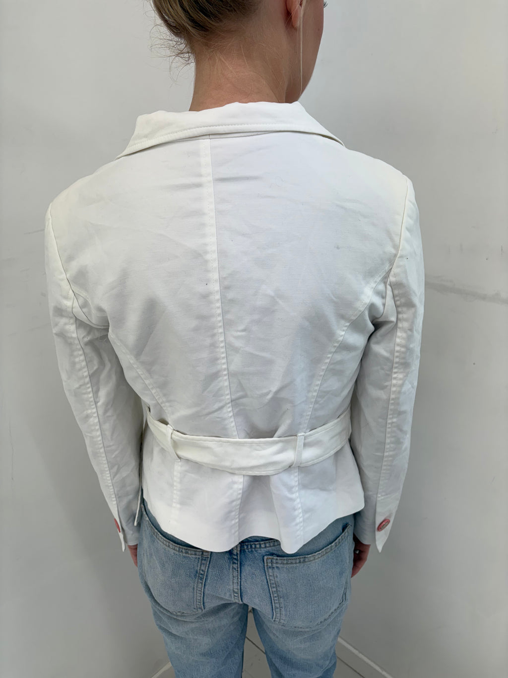 White Belted Blazer