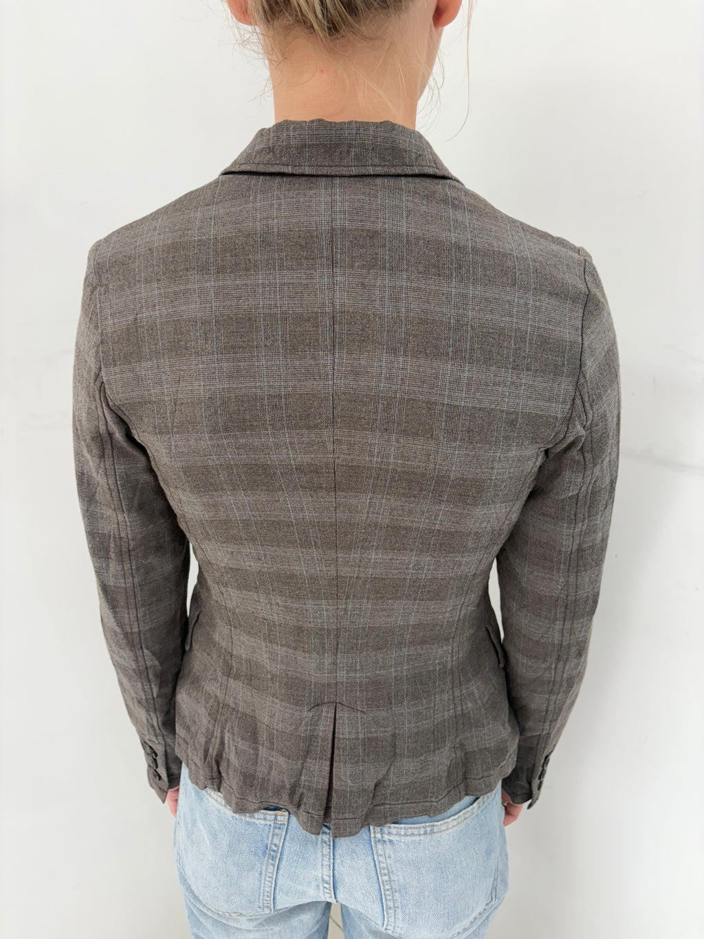 Grey Plaid Blazer