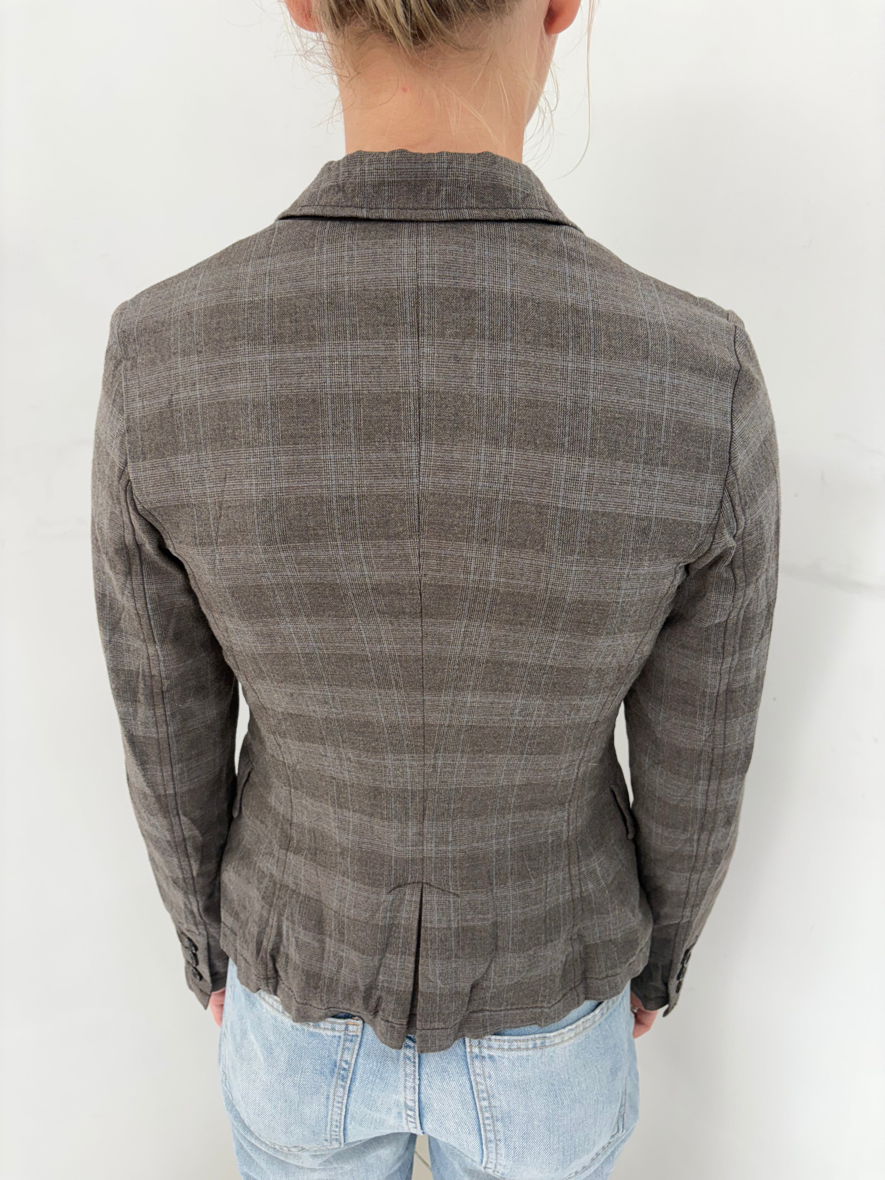 Grey Plaid Blazer